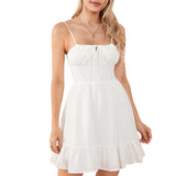 Robe blanche façon corset