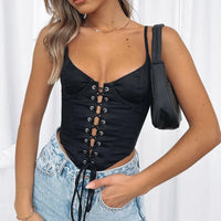 Bustier corset sexy fermeture à lacet