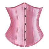 Corset Overbust satiné rose