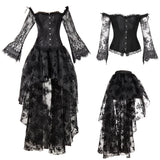 Robe corset sexy steampunk pour femmes, style médiéval victorien gothique