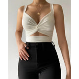 Haut bustier sexy pour femme blanc