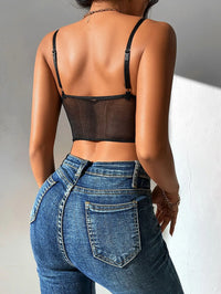 Corset noir en dentelle tendance 2024/2025 avec dos nu