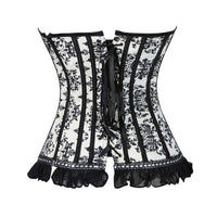 Corset bustier noir en dentelle avec bretelles halter