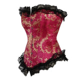 Corset avec dentelle et fermeture à lacet et agraffe