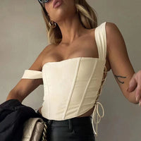 Bustier femme à bretelles et sans dos