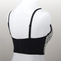 Corset bustier noir brillant