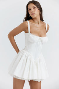 Robe corset blanche été