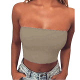 Top bustier bordeau sans bretelles