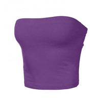 Top bustier violet sans bretelles