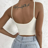 Corset Crop Top pour femme blanc