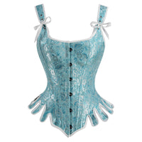 Corset Soutien-Gorge Vintage pour Femmes bleu