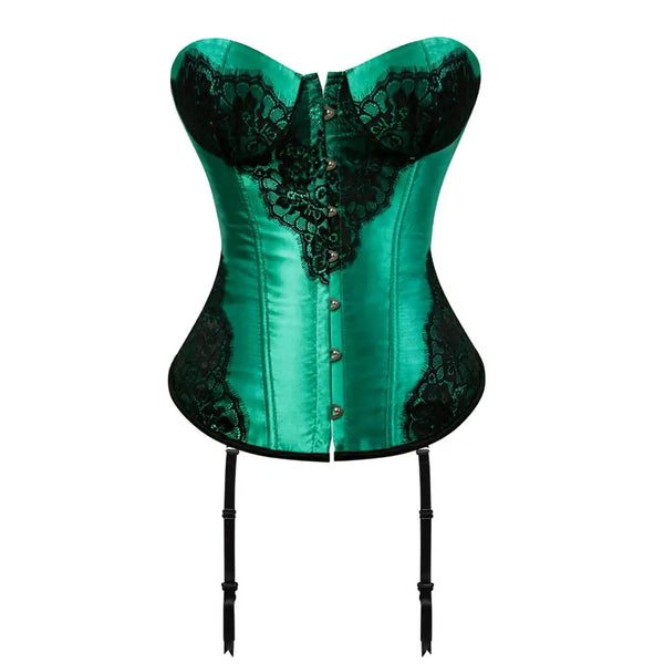 corset serre taille sexy vert