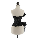 Corset bustier noir style vintage avec volants