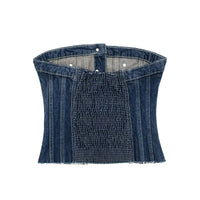 Corset jean pour femme fermeture bouton