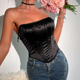 Bustier noir avec franges