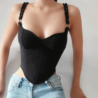 Corset noir basique sans manches style streetwear