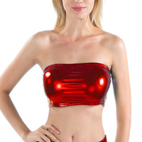 Top bustier tube rouge