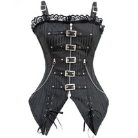 corset à rayure noir