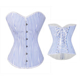 Corset Rayé Bleu