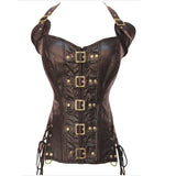 corset cuir Marron