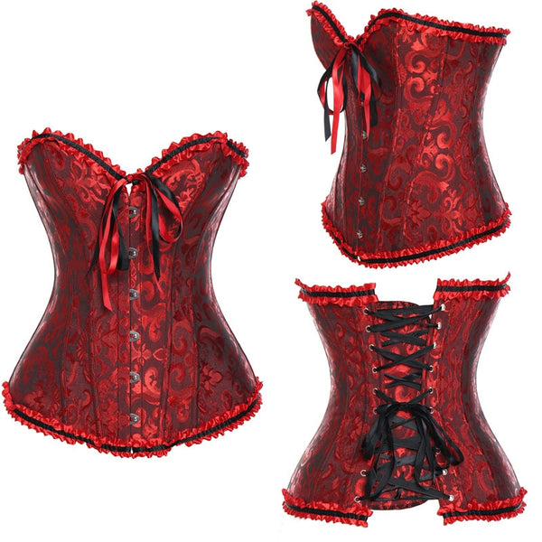 corset rouge à lacet