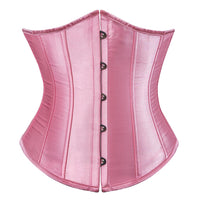 corset sous le buste rose