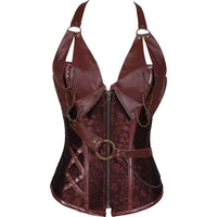 Corset Gothique Velours Marron