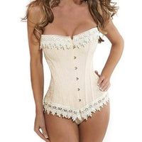 Corset femme Ancien à Lacet Saumon