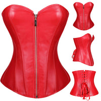 corset Zippé rouge