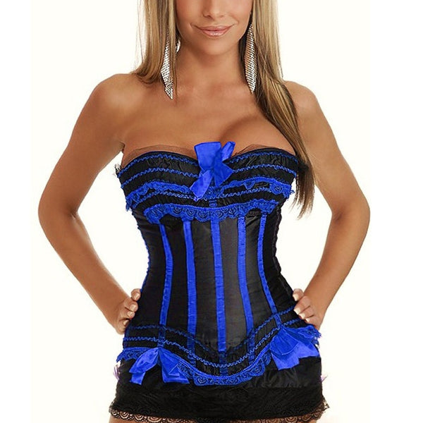 Corset Burlesque Bleu