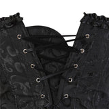 Corset Ancien Femme Noir et Rouge