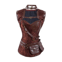 Corset Steampunk Marron