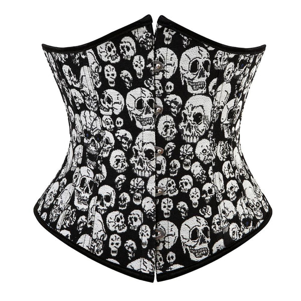 corset sous le buste avec tête de mort