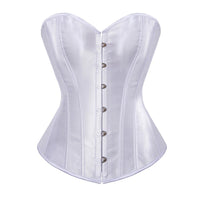 corset satin blanc