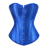 Corset femme Bustier Satin Bleu