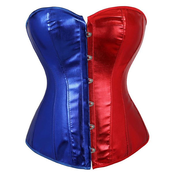 corset superwoman bleu et rouge