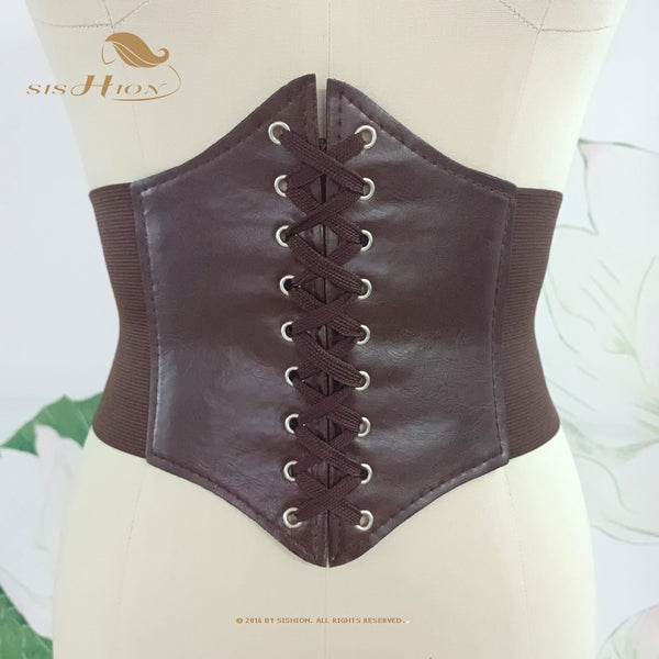 Corset Gothique à Lacet Marron