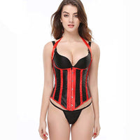 Corset Femme Rouge et Noir à bretelle